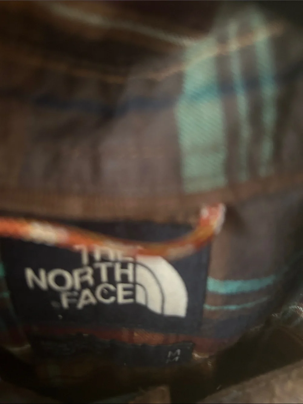 The North Face Brown & Turquoise Plaid Short-Sleeve Button-Up Shirt